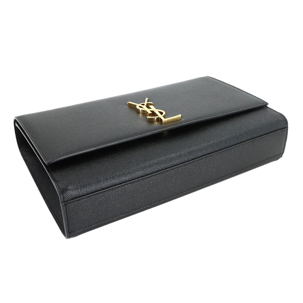 Saint Laurent Kate Chain Shoulder Bag Leather Black - Picture 5 of 8